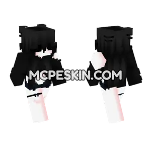 Black Hoodie Outfit Minecraft Bedrock skin