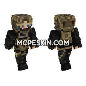 Black Multicam Kit Op2 Minecraft Bedrock skin