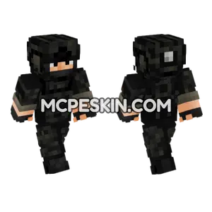 Black Multicam Operator Minecraft Bedrock skin
