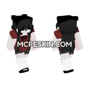 Black Red 15 Minecraft Bedrock skin