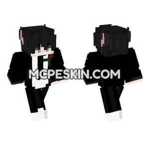 Black School Uniform Minecraft Bedrock skin