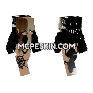 Black Spider Version Minecraft Bedrock skin