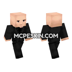 Black Suit Man Minecraft Bedrock skin