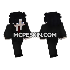 Black Suit With Red Tie Minecraft Bedrock skin