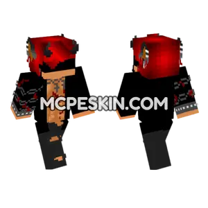 Bloody Black Suit Minecraft Bedrock skin