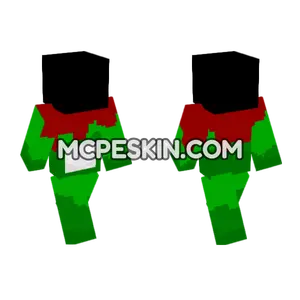 Bloody Green Creeper Minecraft Bedrock skin
