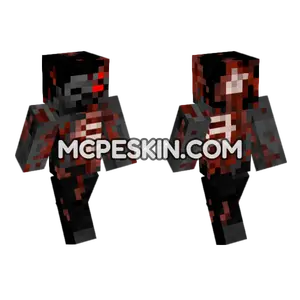 Bloody Skeleton Minecraft Bedrock skin