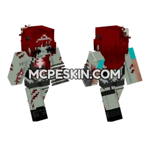 Bloody Zombie Girl Minecraft Bedrock skin