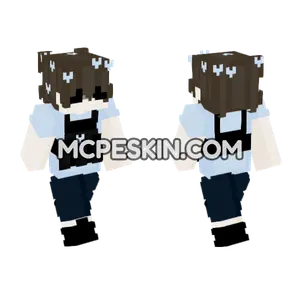 Blue And Black Outfit Minecraft Bedrock skin
