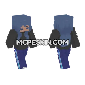 Blue Anime Boy Minecraft Bedrock skin