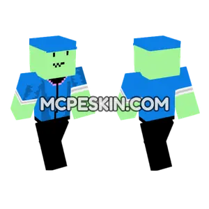 Blue Cat Hoodie Minecraft Bedrock skin