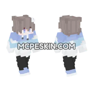 Blue Cloud Boy Minecraft Bedrock skin