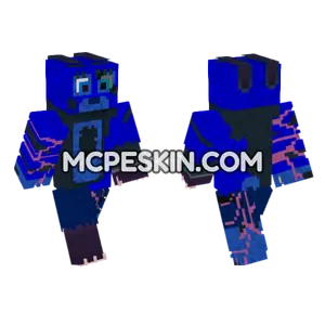 Blue Cybernetic Rabbit Minecraft Bedrock skin