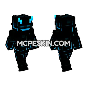 Blue Glitch Skin Minecraft Bedrock skin