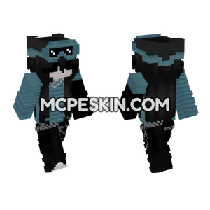 Blue Goggle Pilot Minecraft Bedrock skin