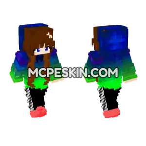 Blue Green Skin Minecraft Bedrock skin