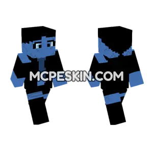Blue Hooded Figure