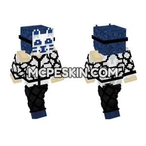 Blue Hooded Figure