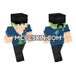 Blue Patterned Sweater Minecraft Bedrock skin