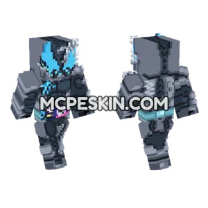 Blue Robot Armor Minecraft Bedrock skin