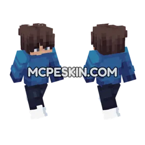 Blue Skin 46 Minecraft Bedrock skin