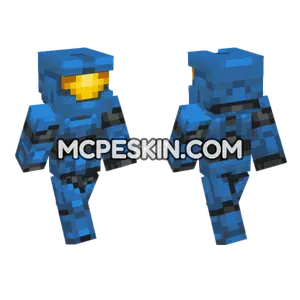 Blue Spartan Armor Minecraft Bedrock skin