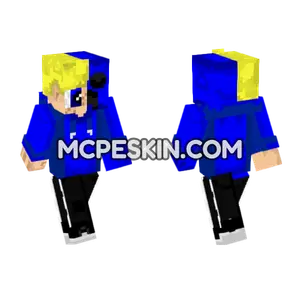 Blue Striped Suit Minecraft Bedrock skin