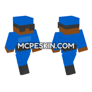 Blue Train Character Minecraft Bedrock skin
