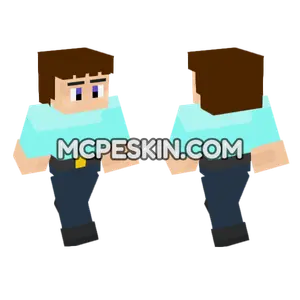 Blue Uniform Outfit Minecraft Bedrock skin