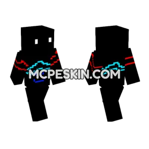 Blue Wave Face Minecraft Bedrock skin