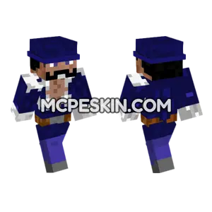Blue Witch Hat Minecraft Bedrock skin