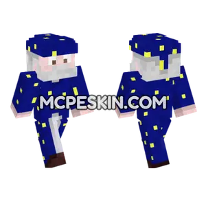 Blue Wizard Minecraft Bedrock skin