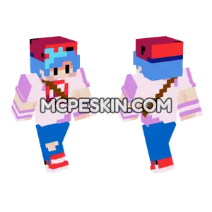 Boyfriend FNF Skin Minecraft Bedrock skin