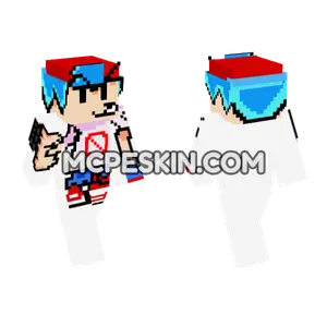 Boyfriend Friday Night Funkin Minecraft Bedrock skin