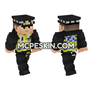 British Police Traffic Officer Minecraft Bedrock skin