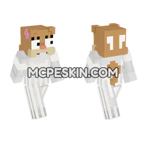 Brown Bunny Girl Minecraft Bedrock skin