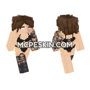 Brown Haired Bikini Girl Minecraft Bedrock skin