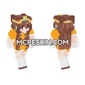 Brown Haired Girl Minecraft Bedrock skin