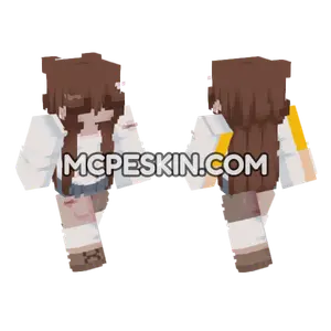 Brown Haired Girl Minecraft Bedrock skin