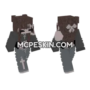 Brunette Gray Cross Outfit
