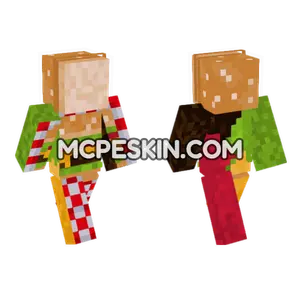 Burger Man Minecraft Bedrock skin