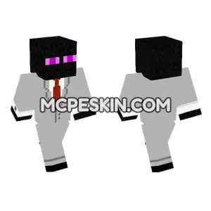 Business Enderman Minecraft Bedrock skin