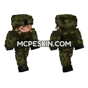 Canadian Army Soldier V2 Minecraft Bedrock skin