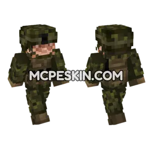 Canadian Army Soldier V4 Minecraft Bedrock skin