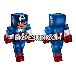 Captain America Animated Minecraft Bedrock skin
