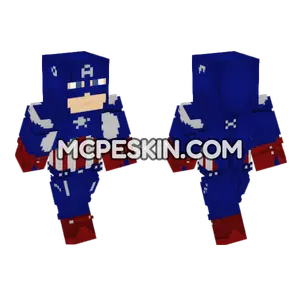 Captain America Marvel Avengers Minecraft Bedrock skin
