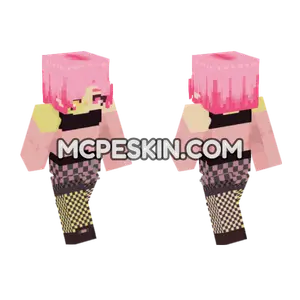 Cherry Pink Outfit Minecraft Bedrock skin