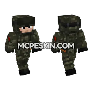 China Peoples Liberation Army Soldier Minecraft Bedrock skin