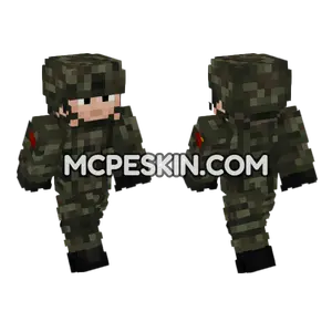 China Peoples Liberation Army Soldier V7 Minecraft Bedrock skin