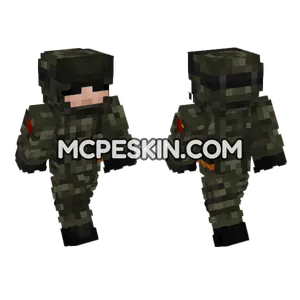 China PLA Soldier Minecraft Bedrock skin